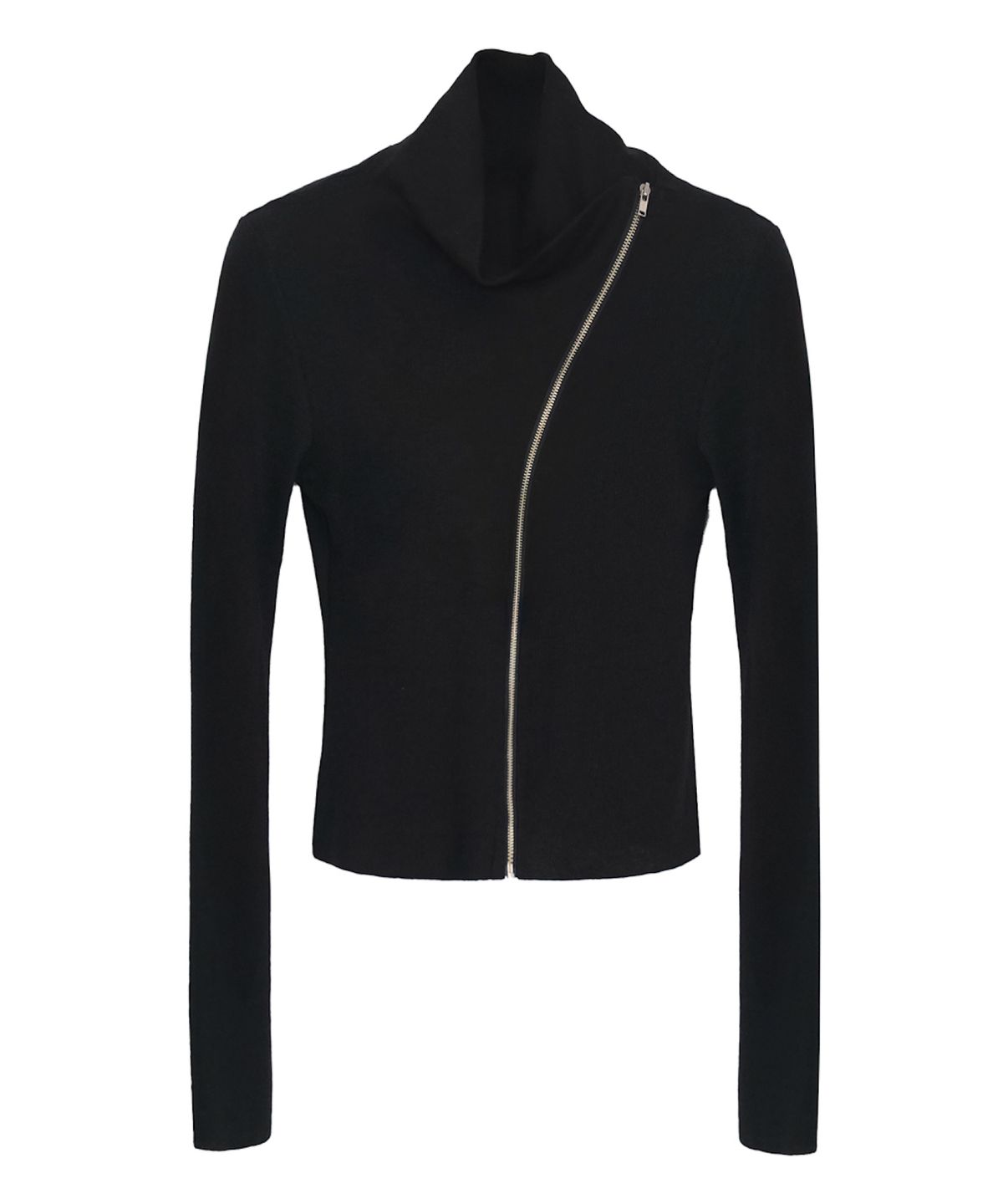 도그마 엑스(DOGMA EHKS) ASYMMETRICAL ZIP UP TOP BLACK