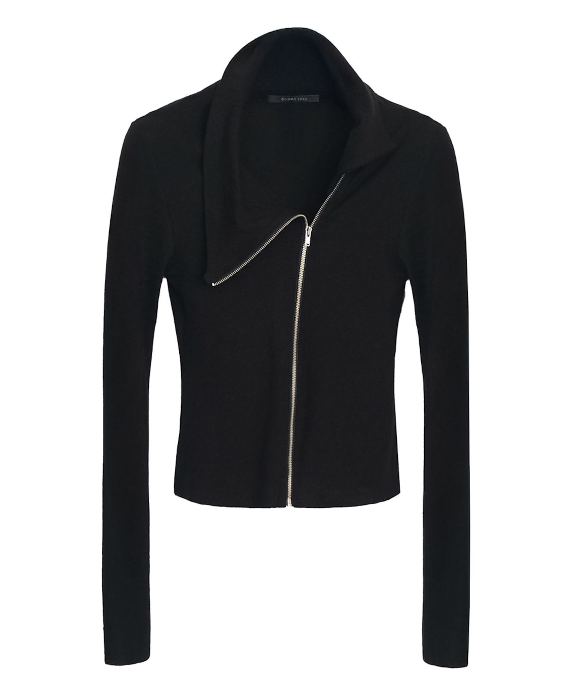 도그마 엑스(DOGMA EHKS) ASYMMETRICAL ZIP UP TOP BLACK