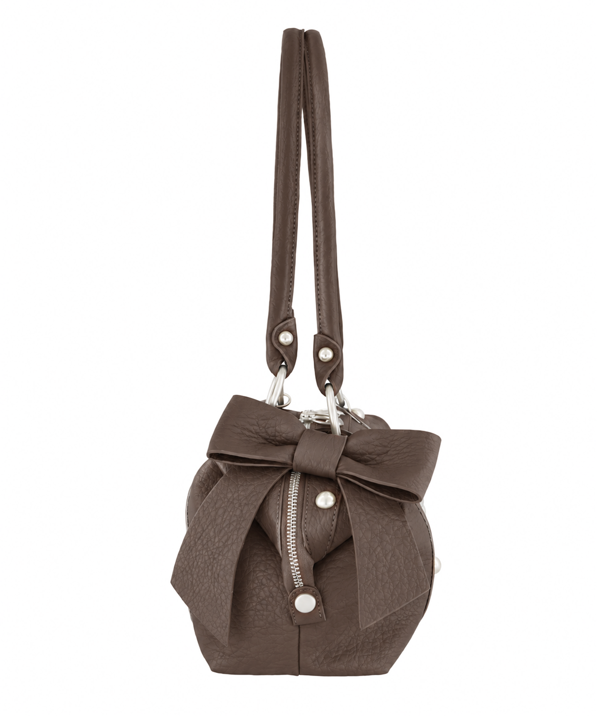 포어링(FORUSRING) Ribbon stud bag (brown)