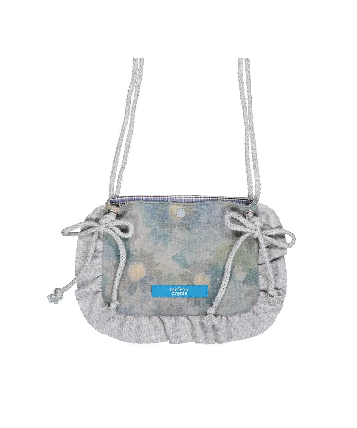 메종크렘(MAISON CREME) Jersey frill pocket bag_Khaki sunflower