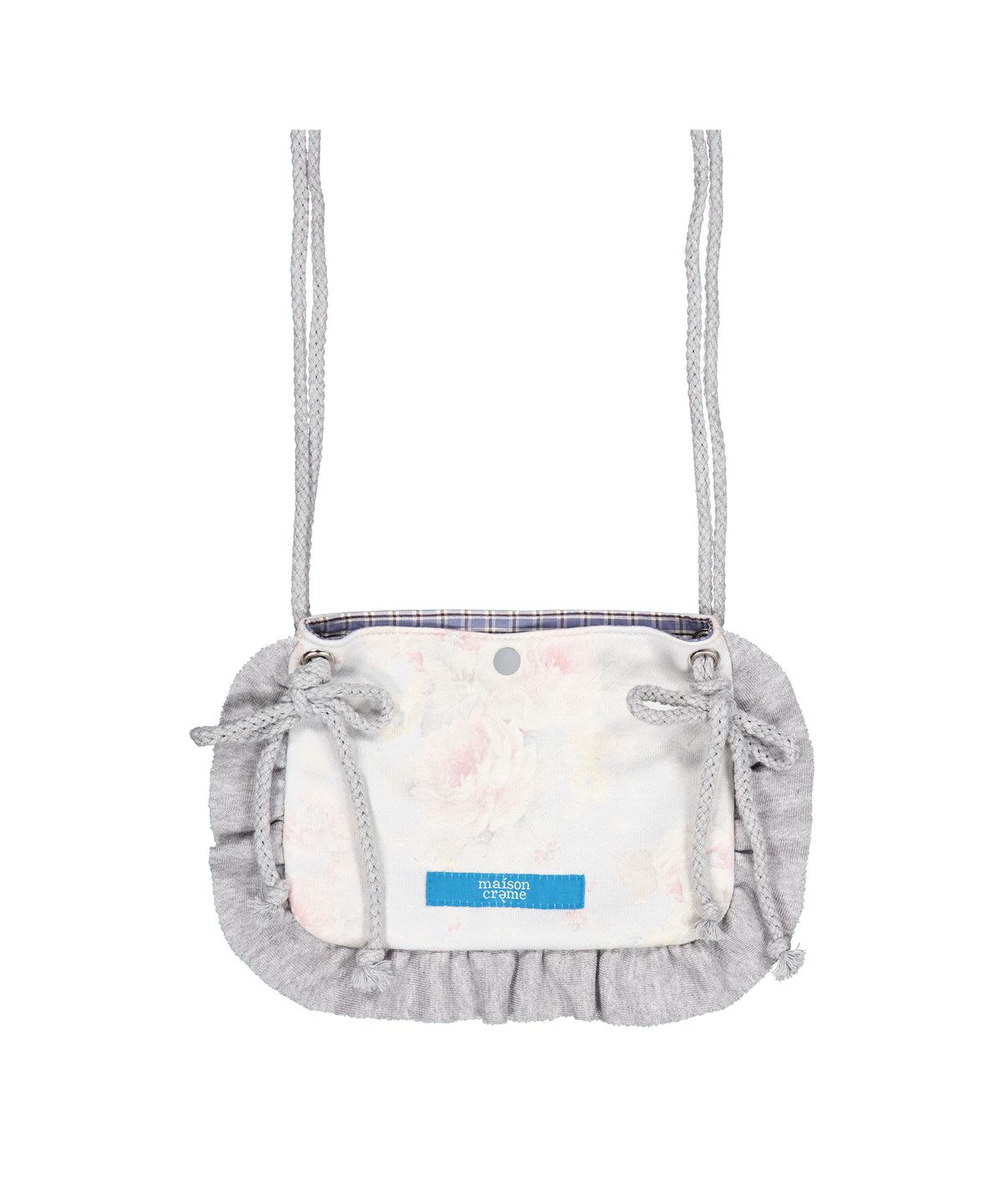 메종크렘(MAISON CREME) Jersey frill pocket bag_Light beige rose