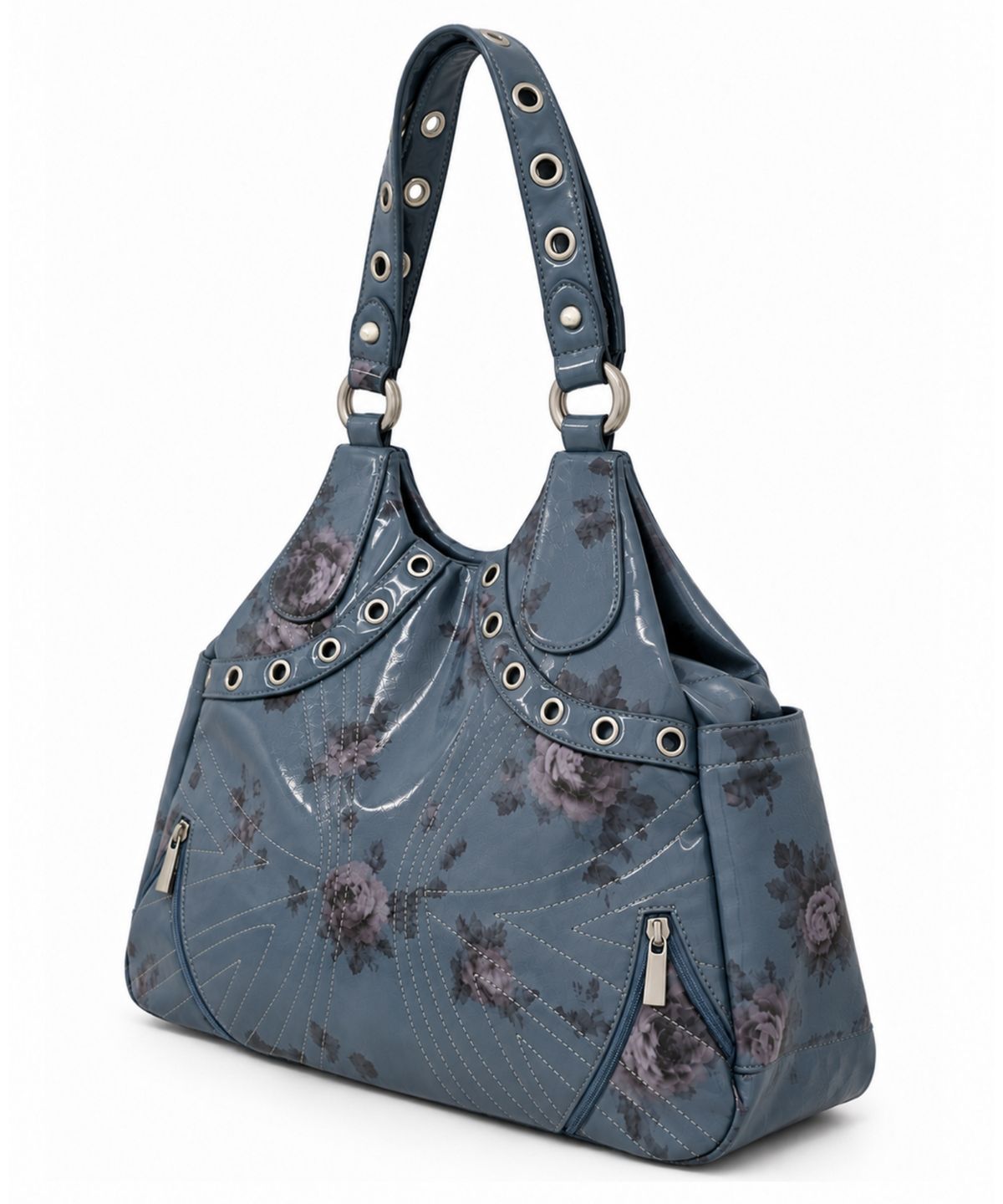 비주얼 컬렉터(VISUAL COLLECTOR) SIGNATURE EYELET STUD BAG [ROSE ENAMEL]
