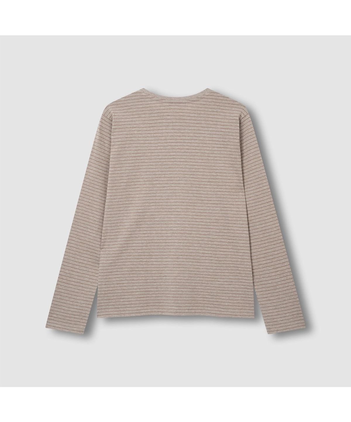 자주(JAJU) [SET] 여 스마트 코튼 라운드넥 긴팔 라운지 티셔츠, 10부 라운지 팬츠_다크 브라운&멜란지베이지