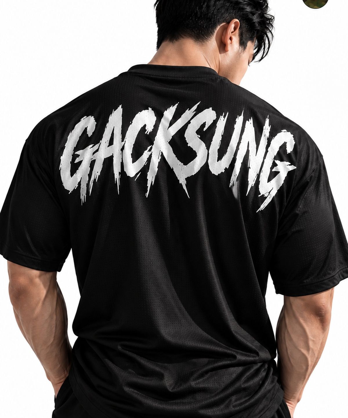각성(GACKSUNG) 각성 시그니처 오버핏 반팔 짐웨어 티셔츠