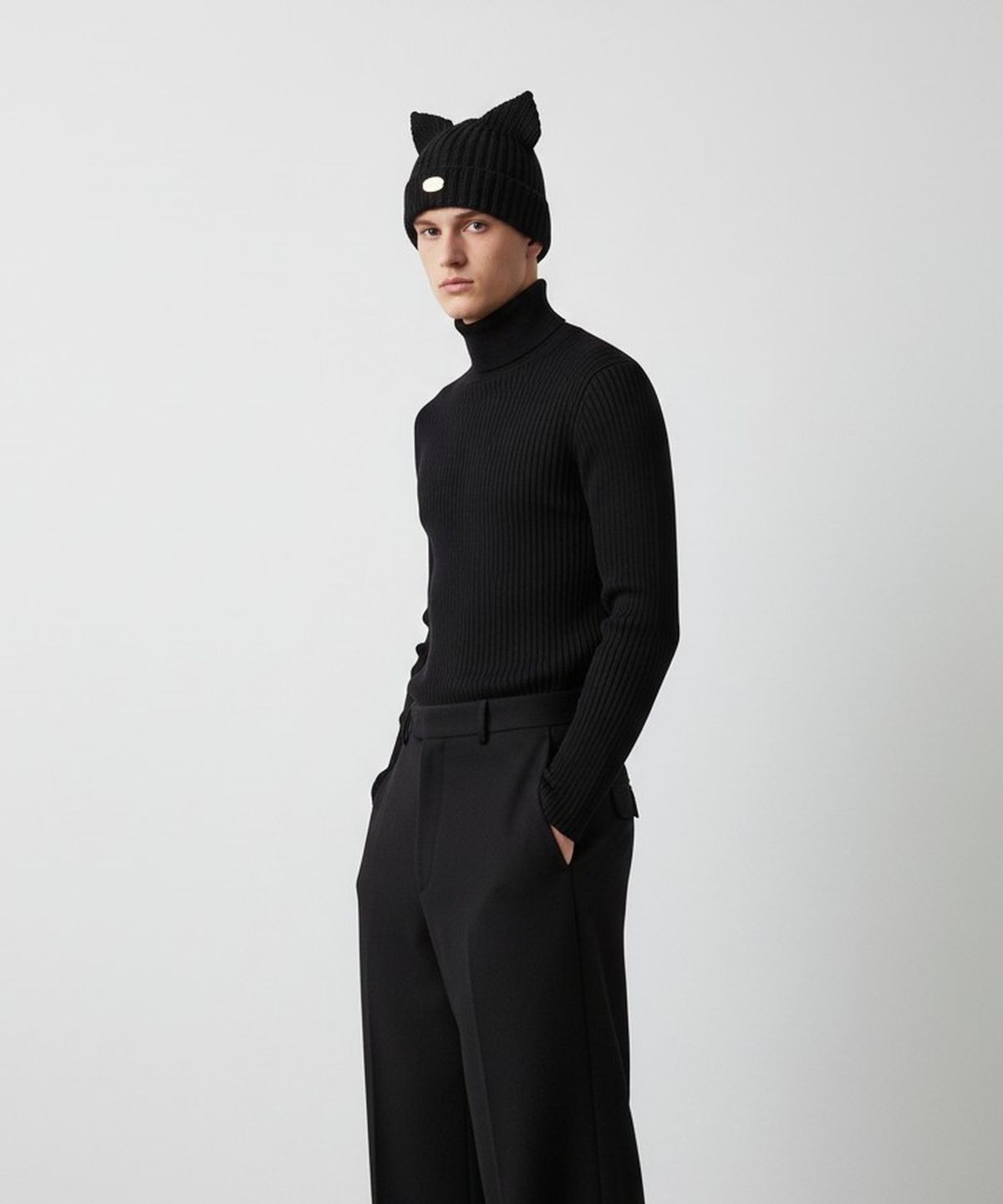 유니버셜 케미스트리(UNIVERSAL CHEMISTRY) Vintage Fox Black Beanie 고양이비니