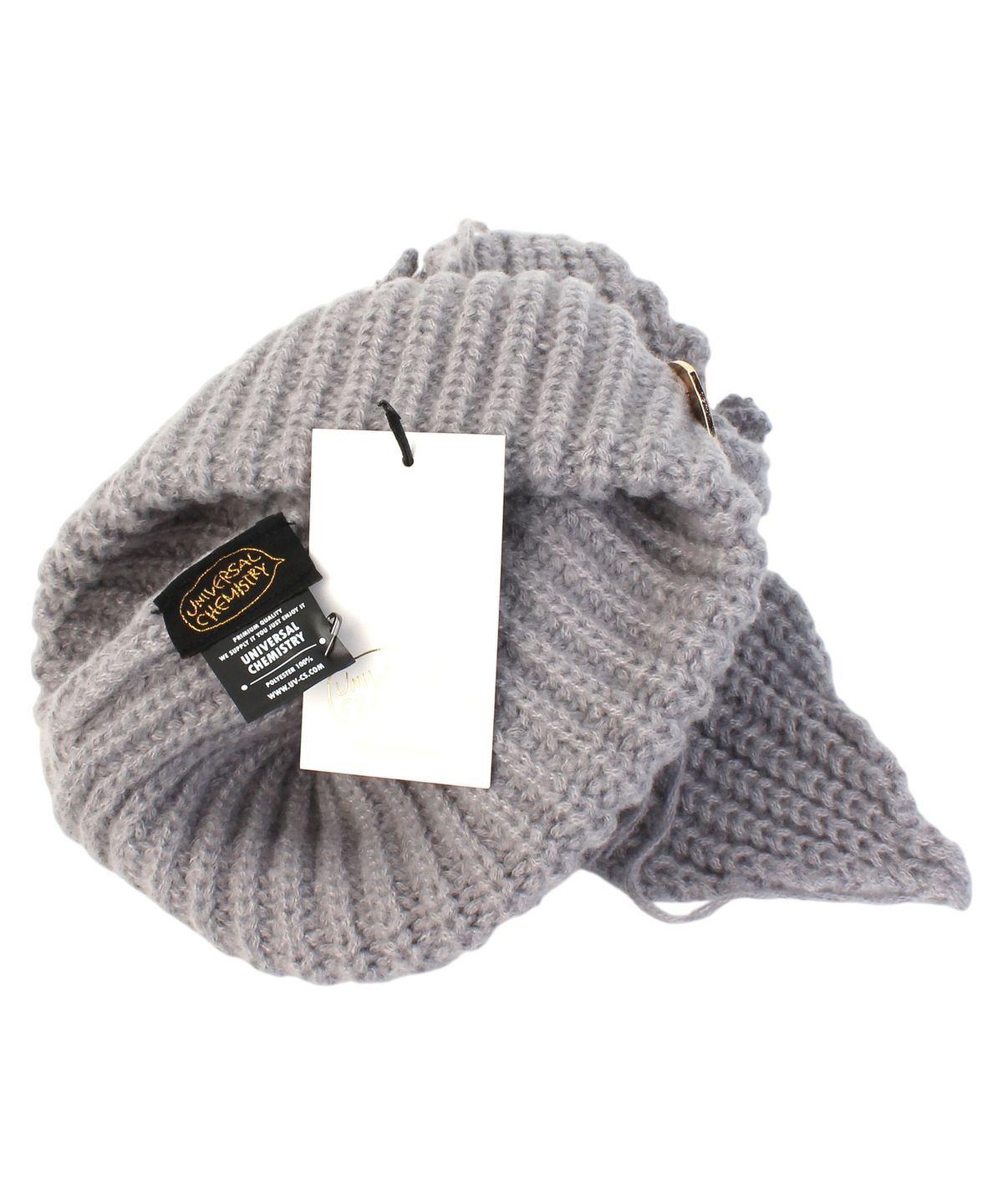 유니버셜 케미스트리(UNIVERSAL CHEMISTRY) Vintage Fox Gray Beanie 고양이비니