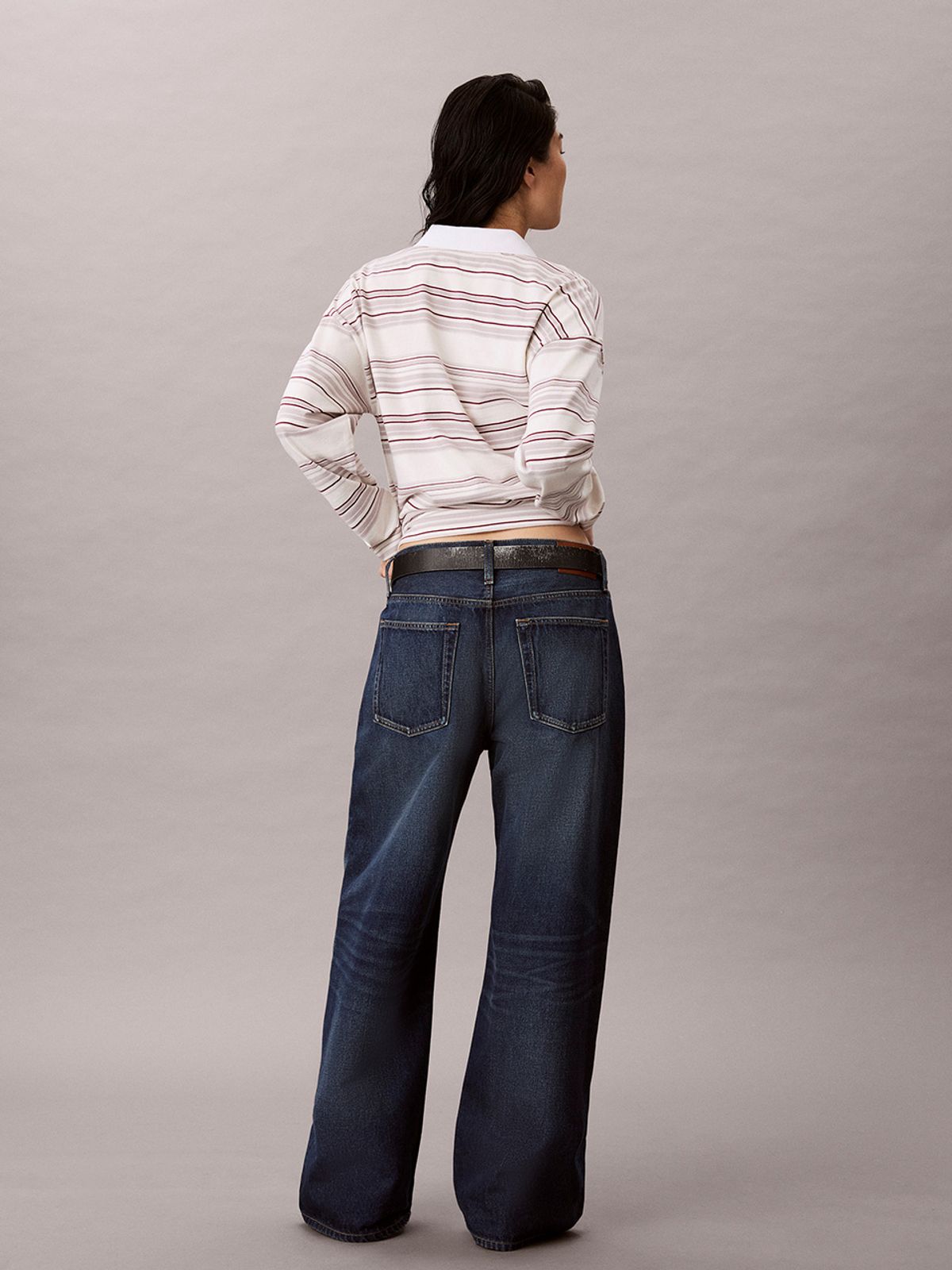 캘빈클라인 진(CALVIN KLEIN JEANS) 여성 스트라이브 오버핏 폴로 티 47H214G 4XA