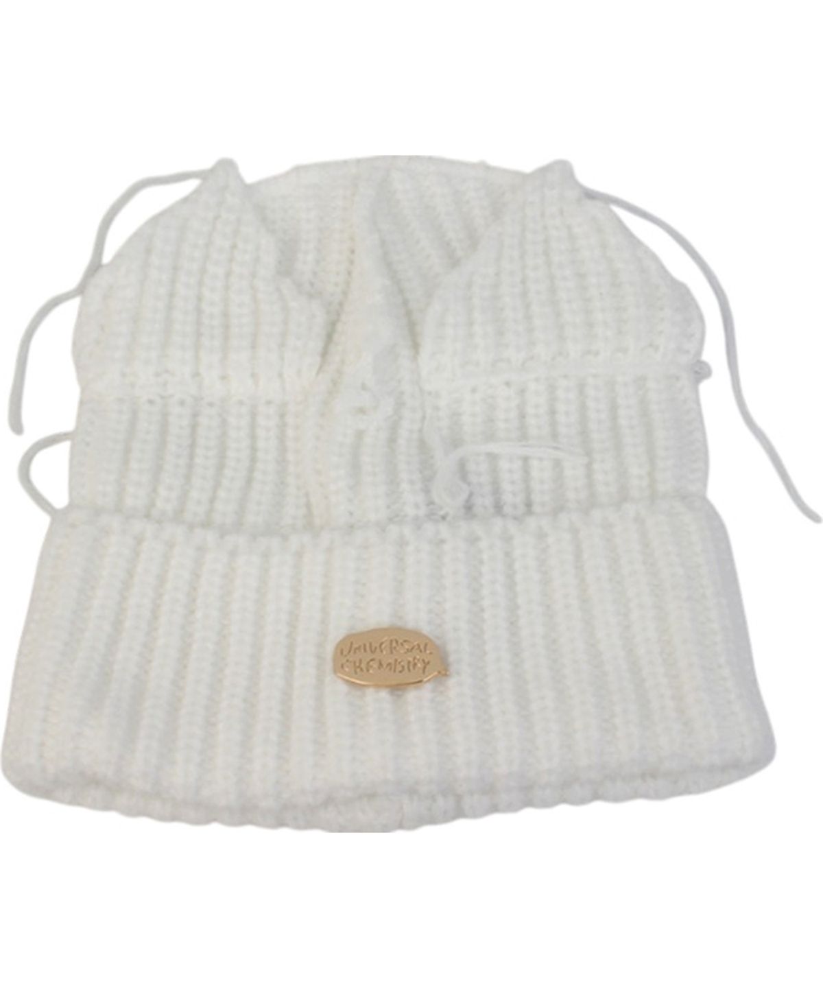 유니버셜 케미스트리(UNIVERSAL CHEMISTRY) Vintage Fox White Beanie 고양이비니