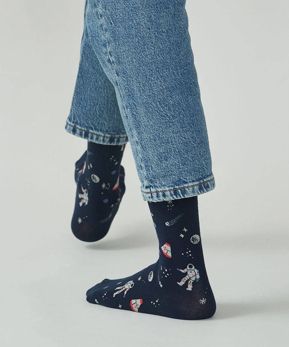 삭스타즈(SOCKSTAZ) GCT012 남녀공용 Astronaut 패턴 면양말