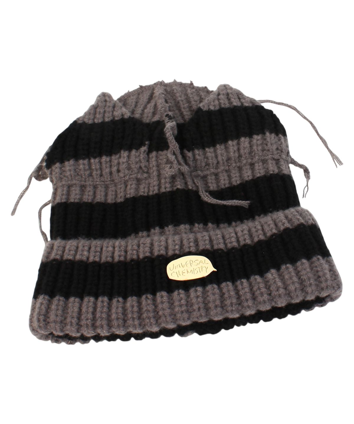 유니버셜 케미스트리(UNIVERSAL CHEMISTRY) Vintage Fox Black-Gray Beanie 고양이비니