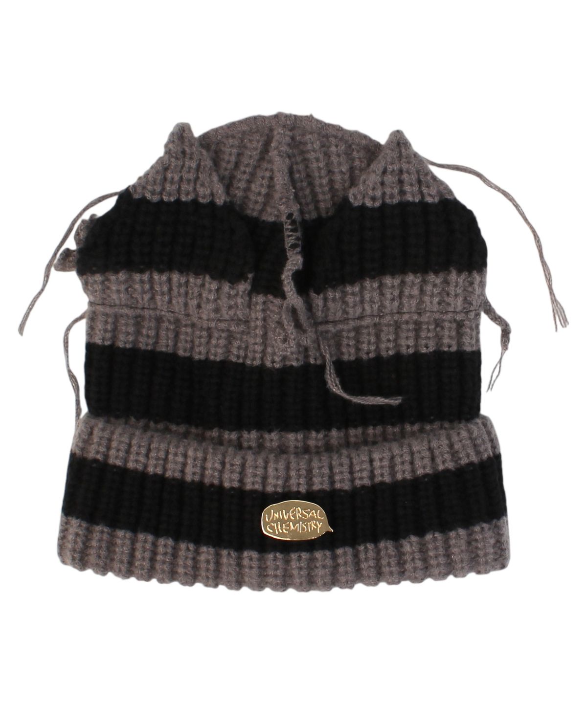 유니버셜 케미스트리(UNIVERSAL CHEMISTRY) Vintage Fox Black-Gray Beanie 고양이비니