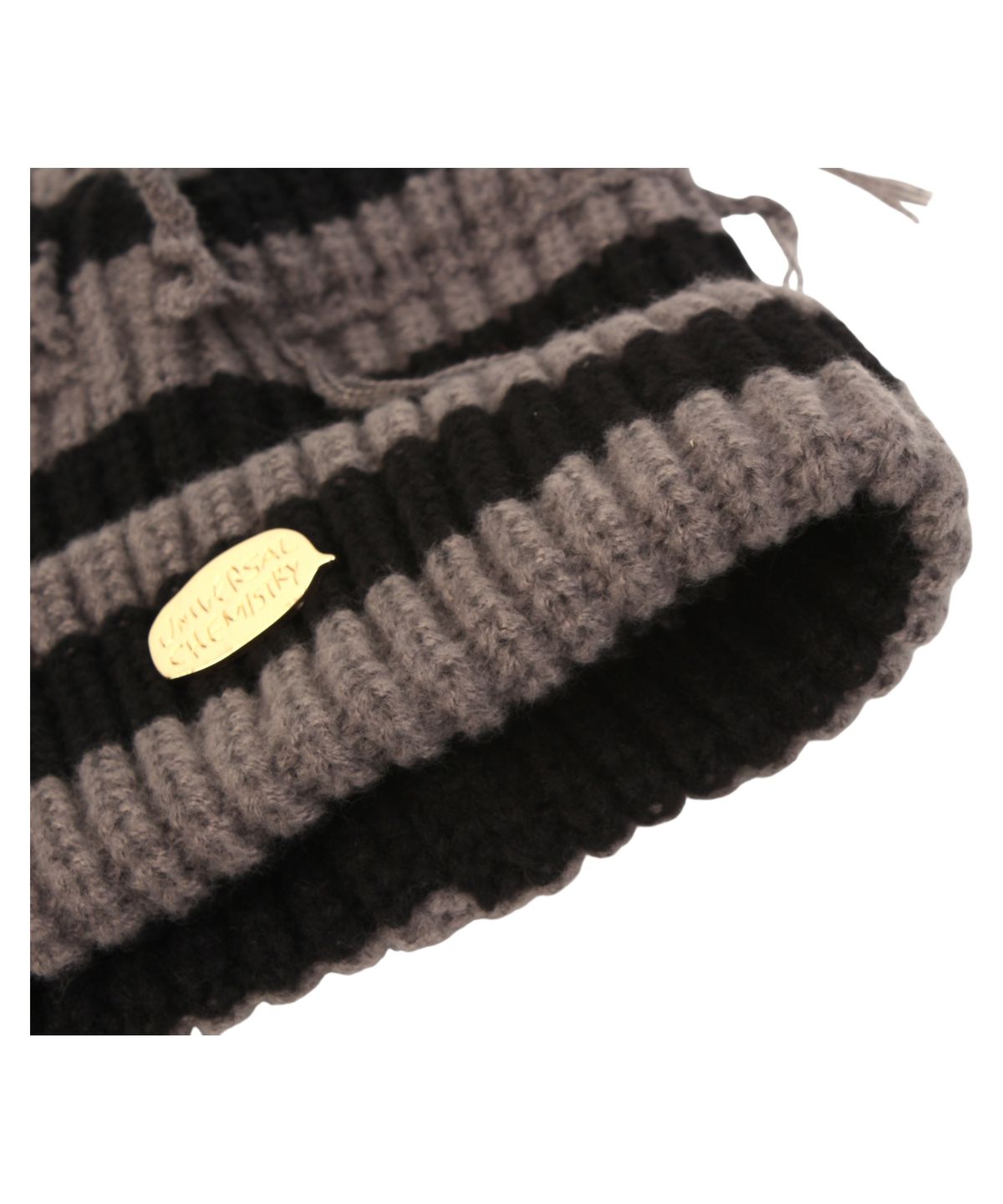유니버셜 케미스트리(UNIVERSAL CHEMISTRY) Vintage Fox Black-Gray Beanie 고양이비니