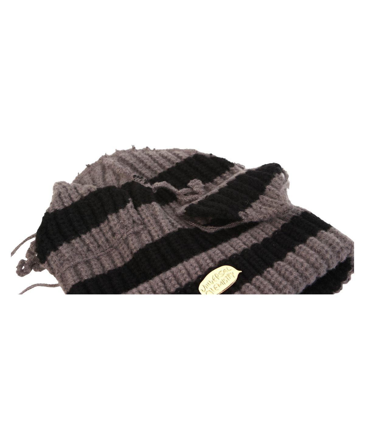 유니버셜 케미스트리(UNIVERSAL CHEMISTRY) Vintage Fox Black-Gray Beanie 고양이비니