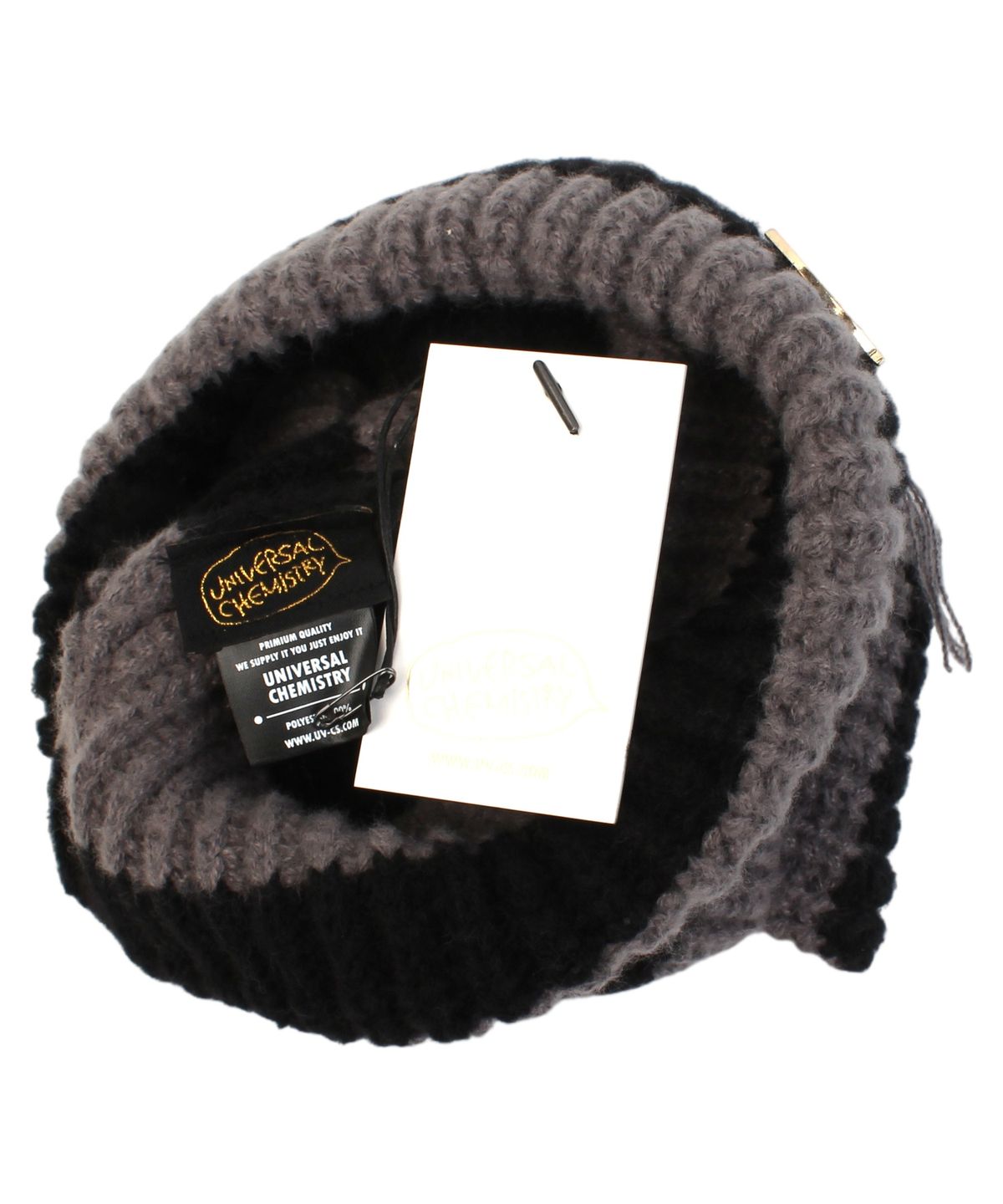 유니버셜 케미스트리(UNIVERSAL CHEMISTRY) Vintage Fox Black-Gray Beanie 고양이비니
