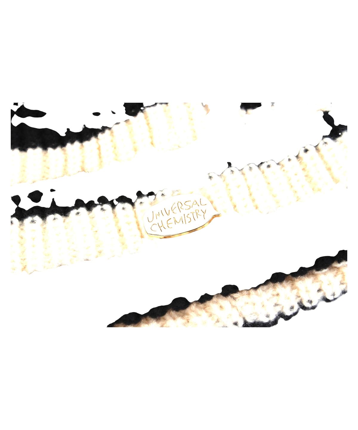 유니버셜 케미스트리(UNIVERSAL CHEMISTRY) Vintage Fox Black-Ivory Beanie 고양이비니
