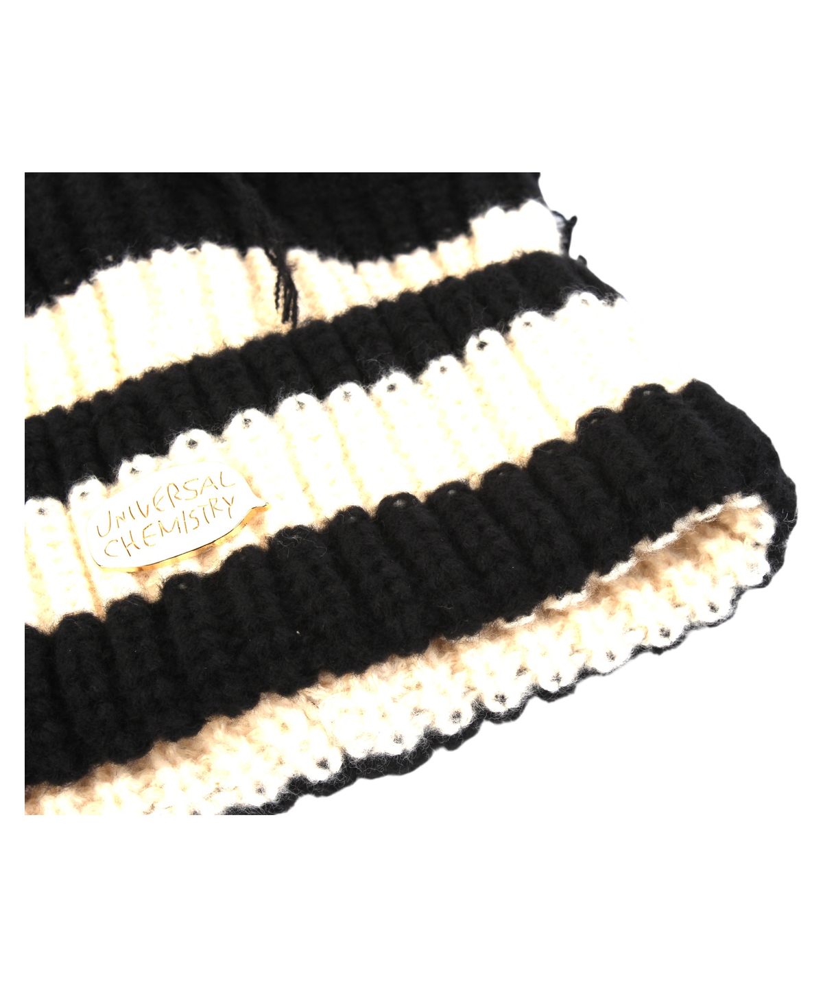 유니버셜 케미스트리(UNIVERSAL CHEMISTRY) Vintage Fox Black-Ivory Beanie 고양이비니