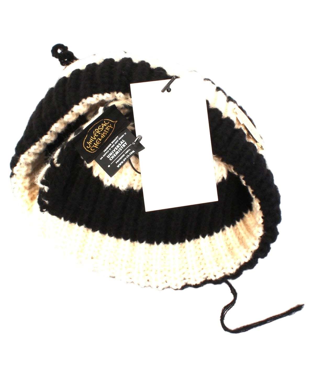 유니버셜 케미스트리(UNIVERSAL CHEMISTRY) Vintage Fox Black-Ivory Beanie 고양이비니