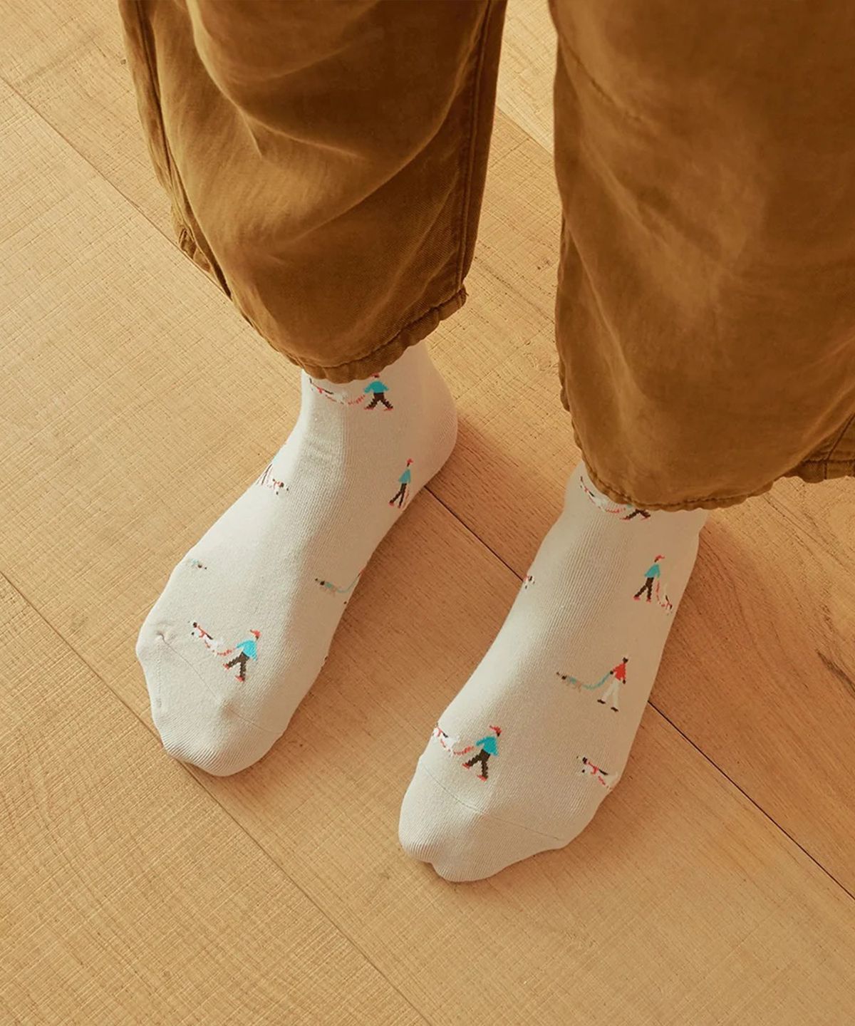 삭스타즈(SOCKSTAZ) GCT021 남녀공용 애니멀패턴 면양말 dog walker