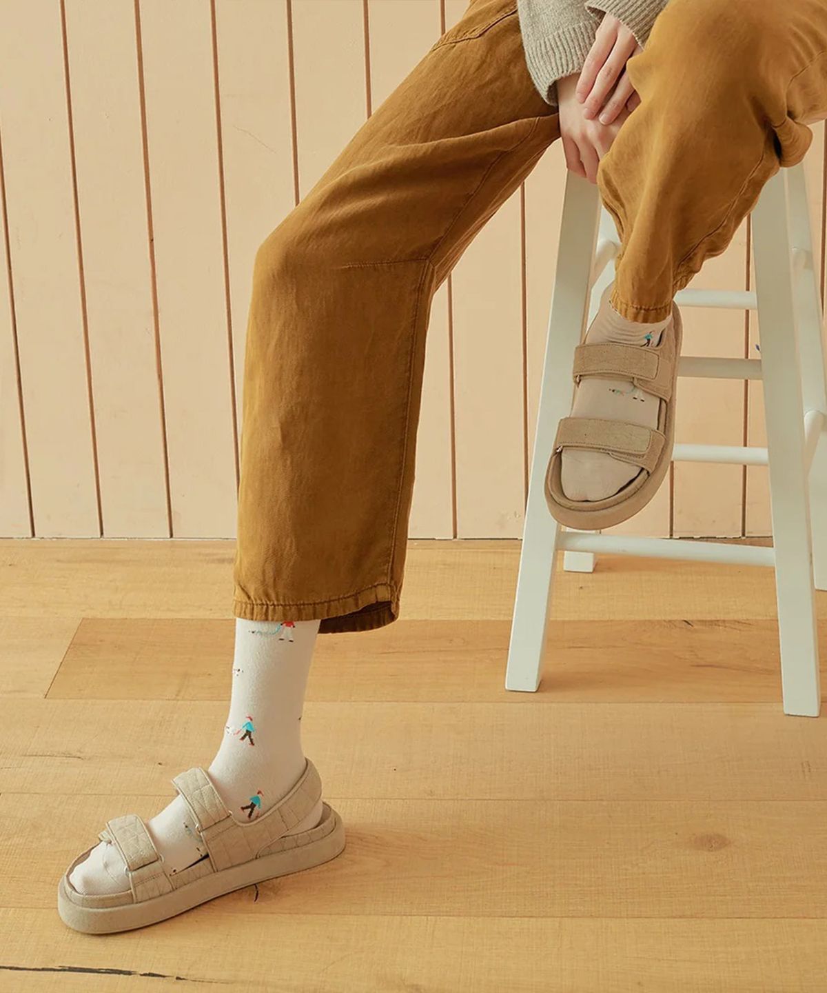 삭스타즈(SOCKSTAZ) GCT021 남녀공용 애니멀패턴 면양말 dog walker