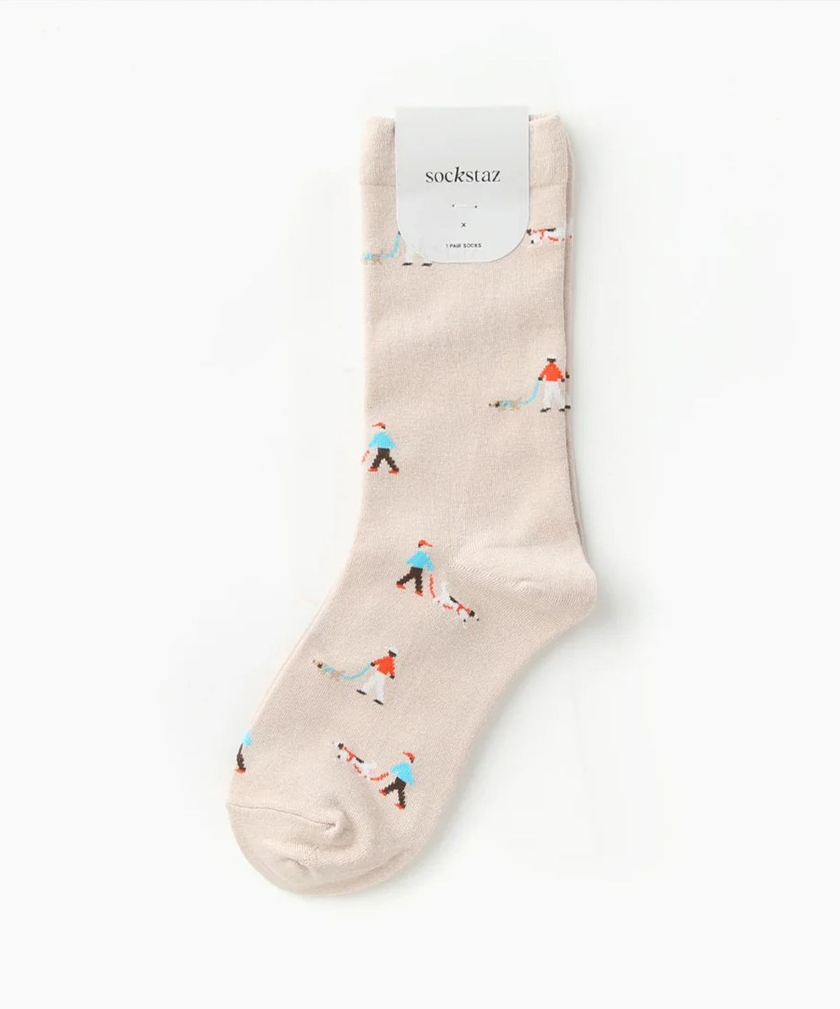 삭스타즈(SOCKSTAZ) GCT021 남녀공용 애니멀패턴 면양말 dog walker