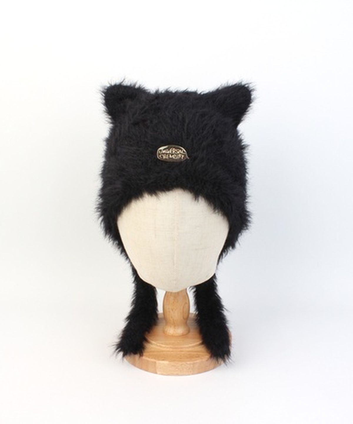 유니버셜 케미스트리(UNIVERSAL CHEMISTRY) Cat Black GD Fur Earflap Cap 귀달이모자