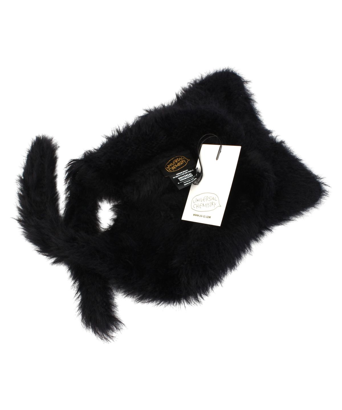유니버셜 케미스트리(UNIVERSAL CHEMISTRY) Cat Black GD Fur Earflap Cap 귀달이모자