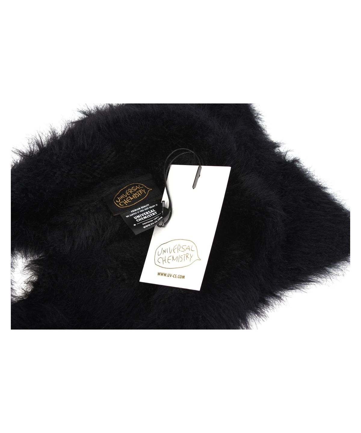 유니버셜 케미스트리(UNIVERSAL CHEMISTRY) Cat Black GD Fur Earflap Cap 귀달이모자