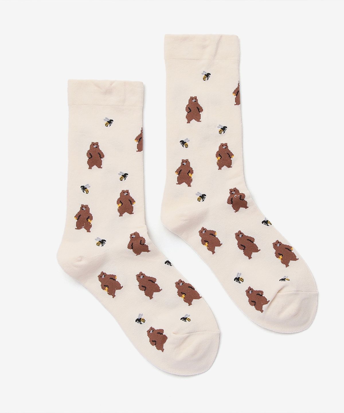 삭스타즈(SOCKSTAZ) GCT023 남녀공용 애니멀패턴 면양말 honey bear