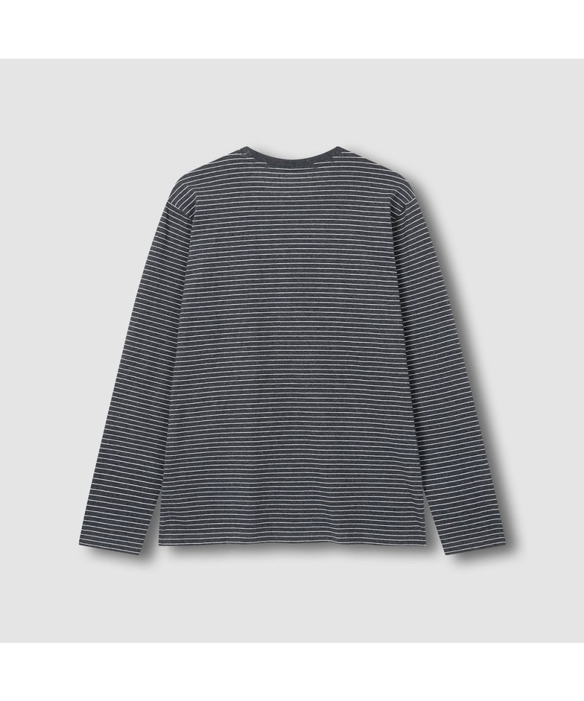 자주(JAJU) [SET] 남 스마트 코튼 라운드넥 긴팔 라운지 티셔츠, 10부 라운지 팬츠_다크 차콜&챠콜