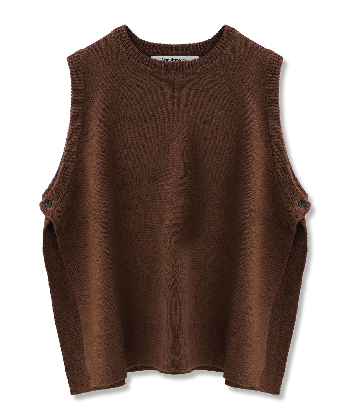 어반드레스(AVANDRESS) Vivid Slit Knit Vest_7COL