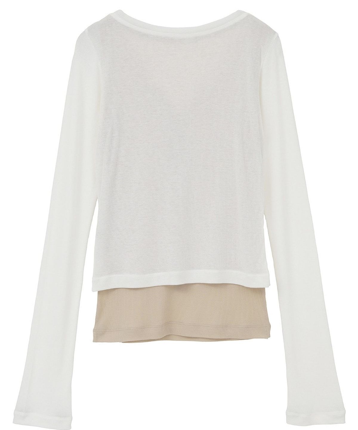 클라네(CLANE) CURVED NECK LAYERED SET TOPS