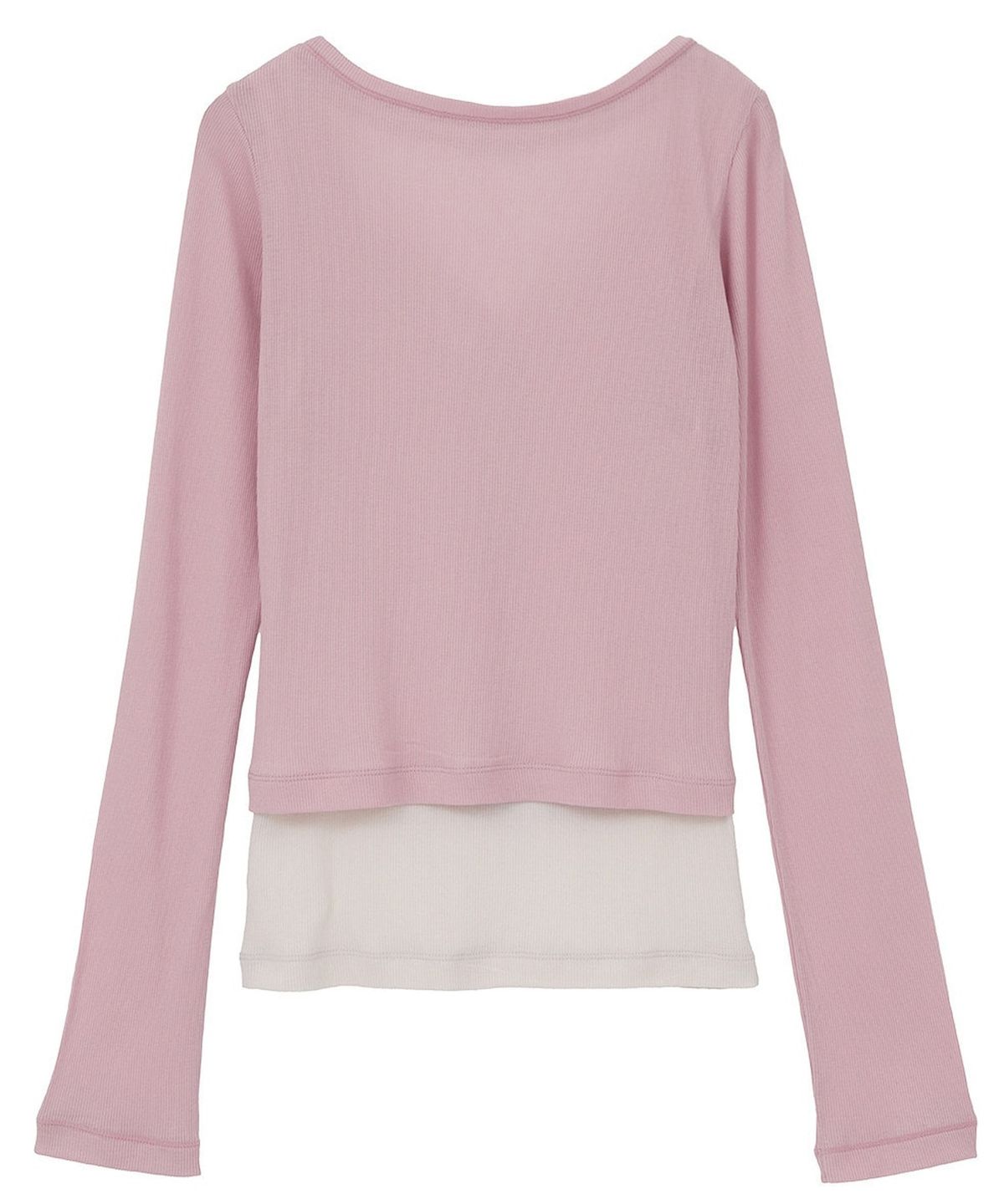 클라네(CLANE) CURVED NECK LAYERED SET TOPS