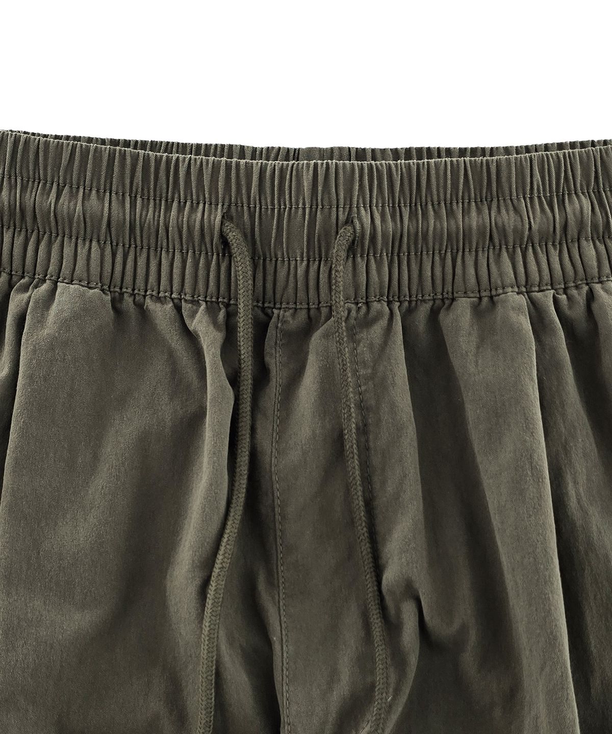 어노이드(ANNOYED) 밴딩 파라슈트 와이드 카고 팬츠 LR5PU542_DARK KHAKI
