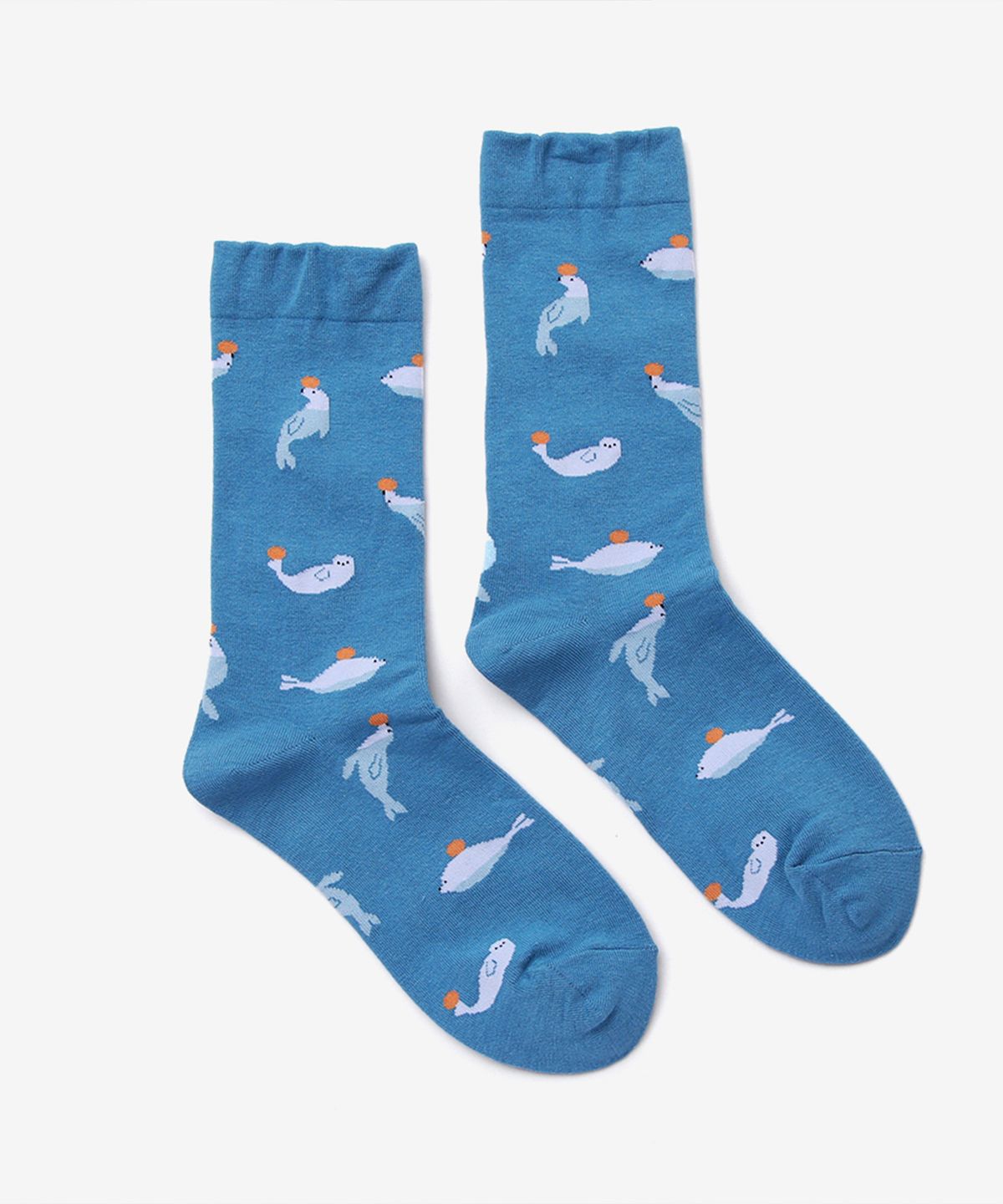 삭스타즈(SOCKSTAZ) GCT032 남녀공용 애니멀패턴 면양말 harp seal