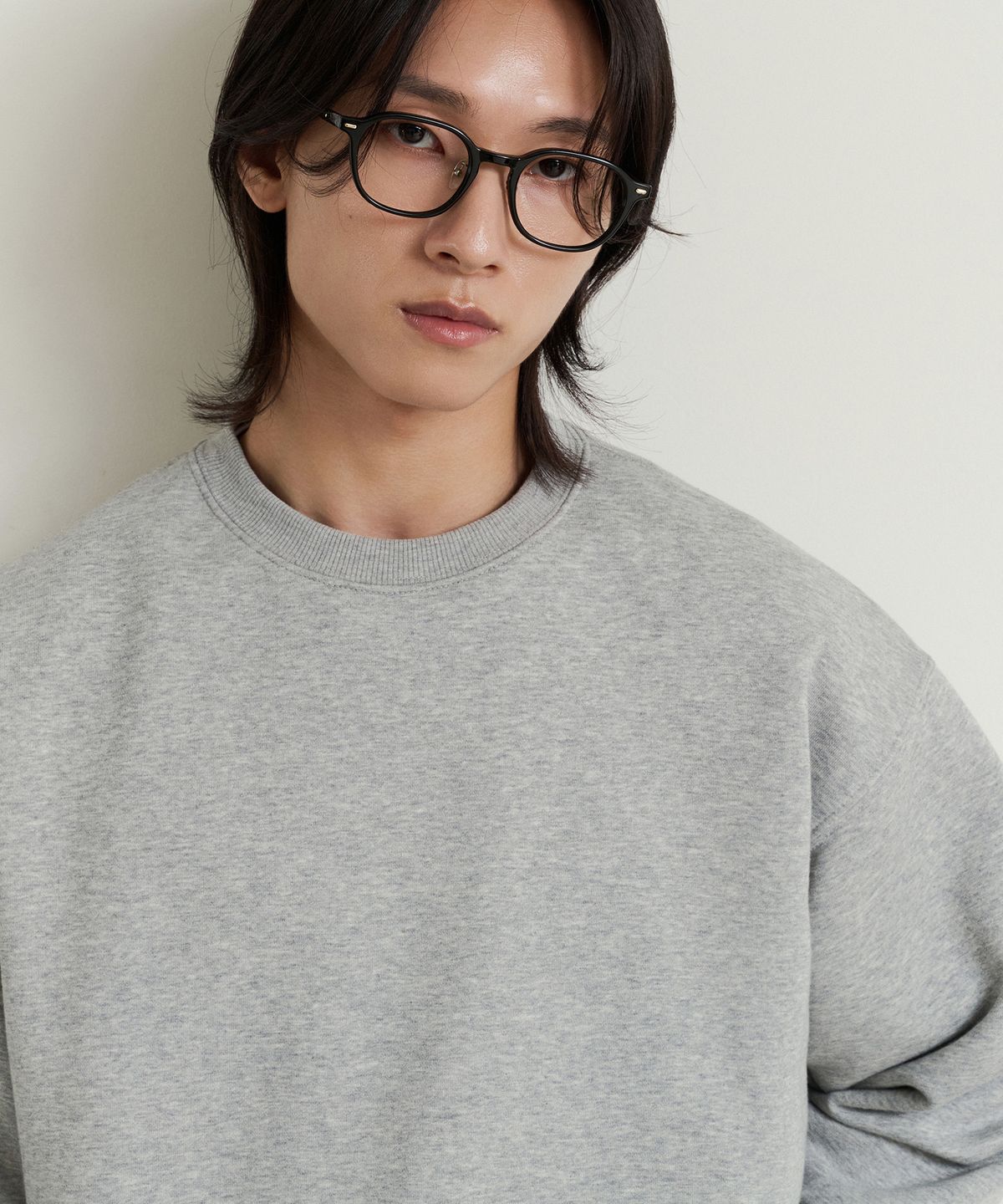 크레드먼스(CREEDMENS) 헤비 스웨트 오버핏 크루넥 맨투맨