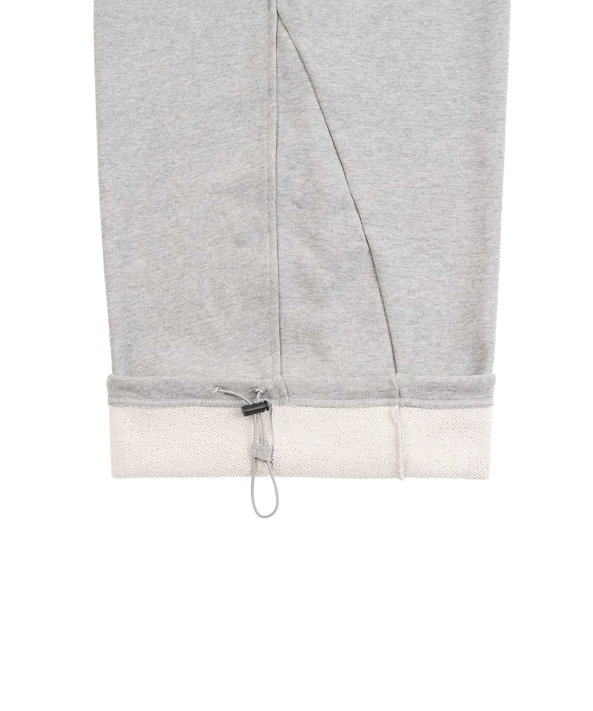 지제뮤지엄(ZIZEMUSEUM) LAYERED BANDING ONE-TUCK SWEATPANTS (MELANGE  GRAY)
