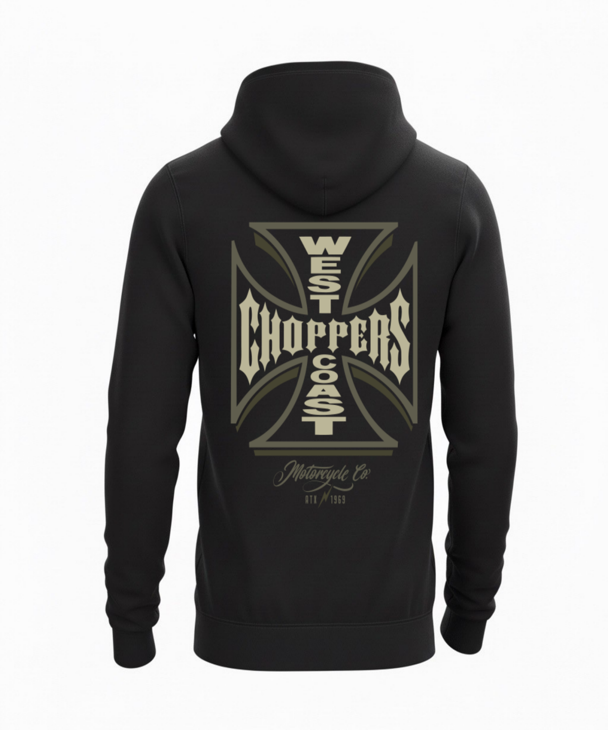 웨스트코스트챠퍼스(WEST COAST CHOPPERS) WCC Gangscript Zip Hoody - Black