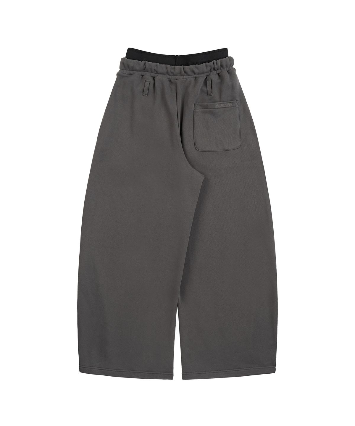 지제뮤지엄(ZIZEMUSEUM) LAYERED BANDING ONE-TUCK SWEATPANTS (CHARCOAL)