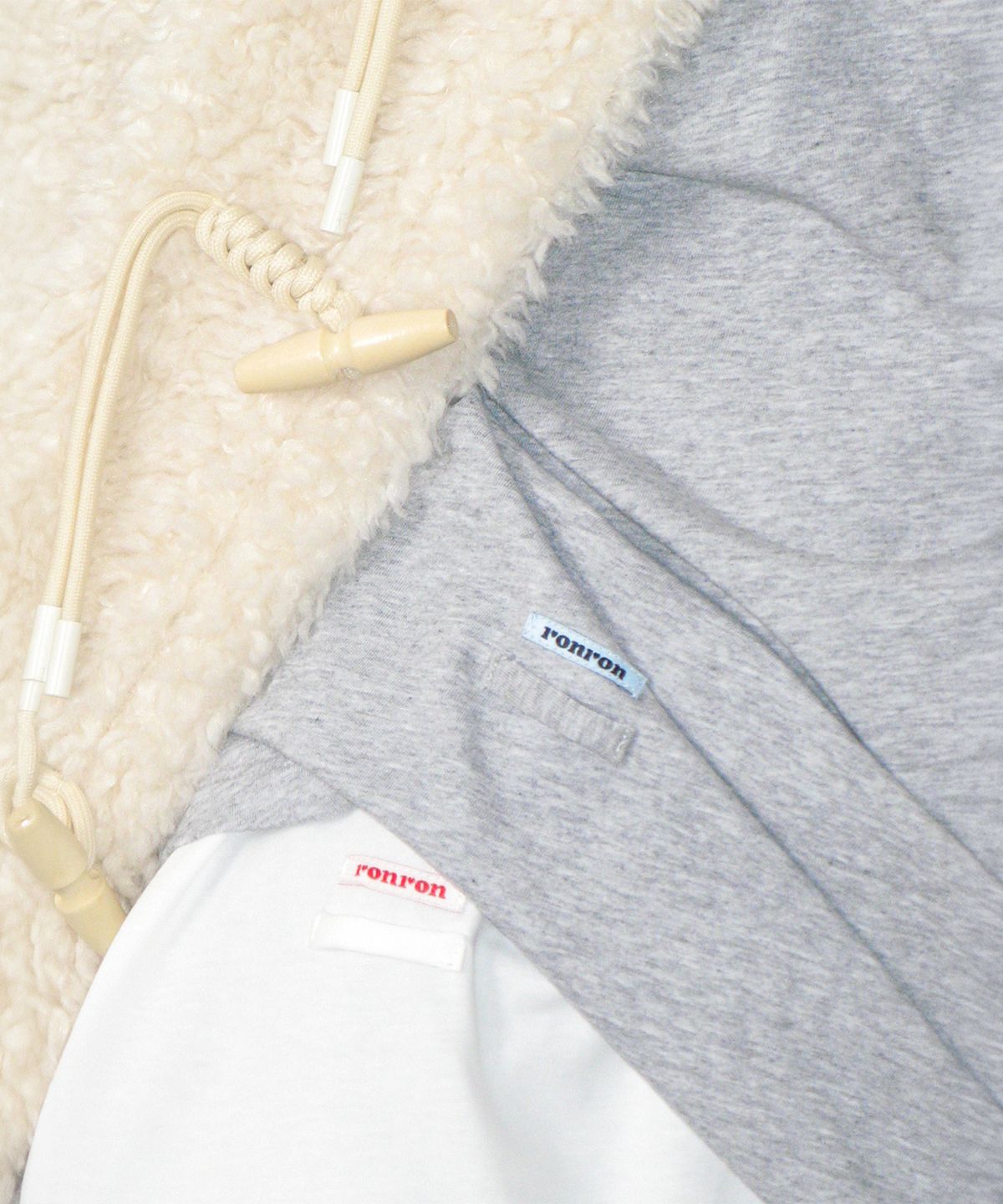 론론(RONRON) HENLEY NECK OVER FIT LONG SLEEVE GREY