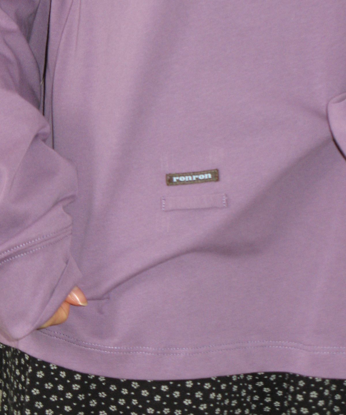 론론(RONRON) HENLEY NECK OVER FIT LONG SLEEVE PURPLE