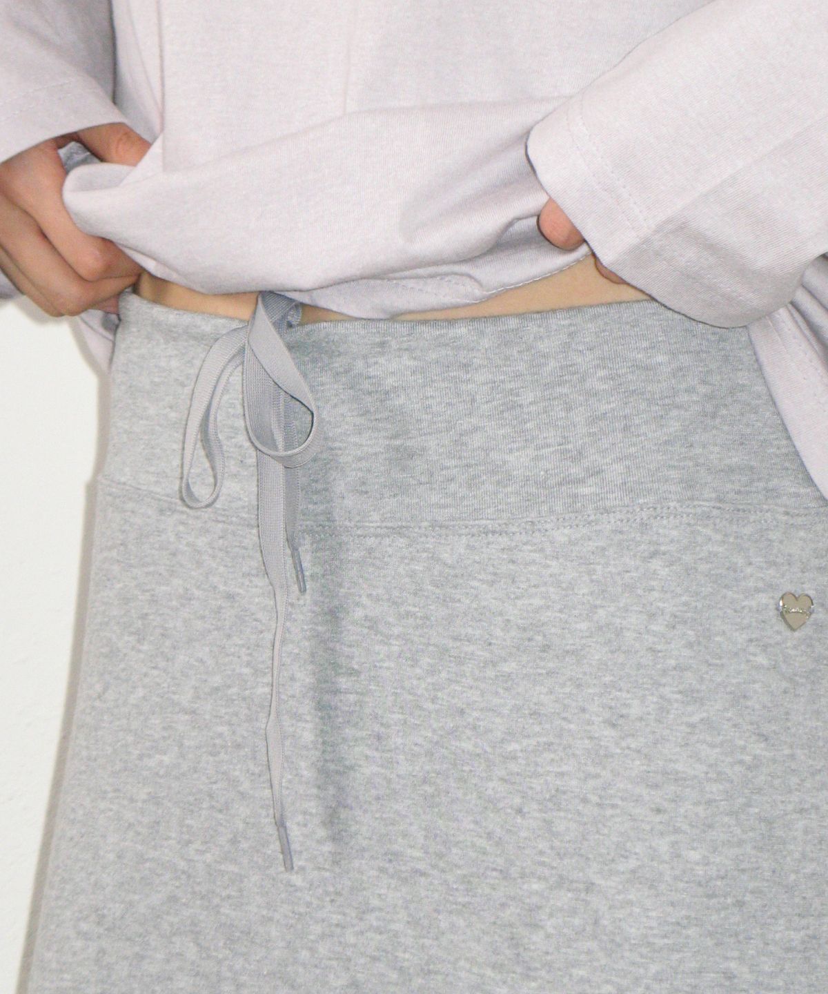 론론(RONRON) BASIC SPAN MAXI SKIRT GREY