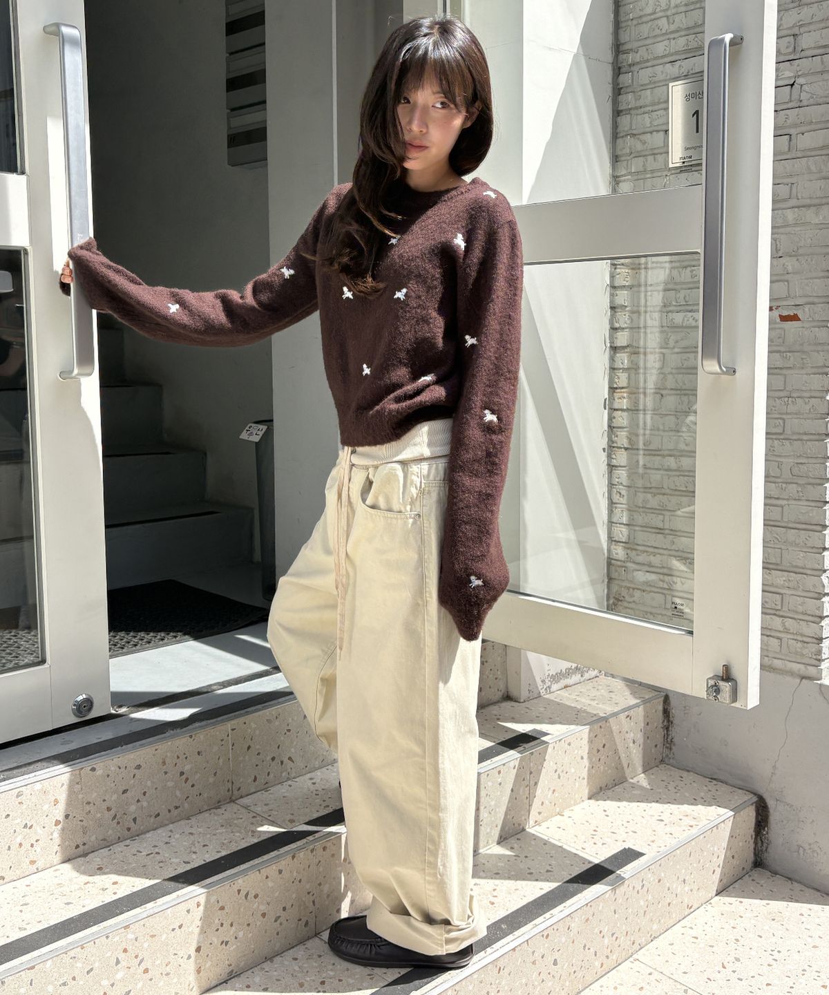 론론(RONRON) PIGMENT FOLDING PANTS BEIGE