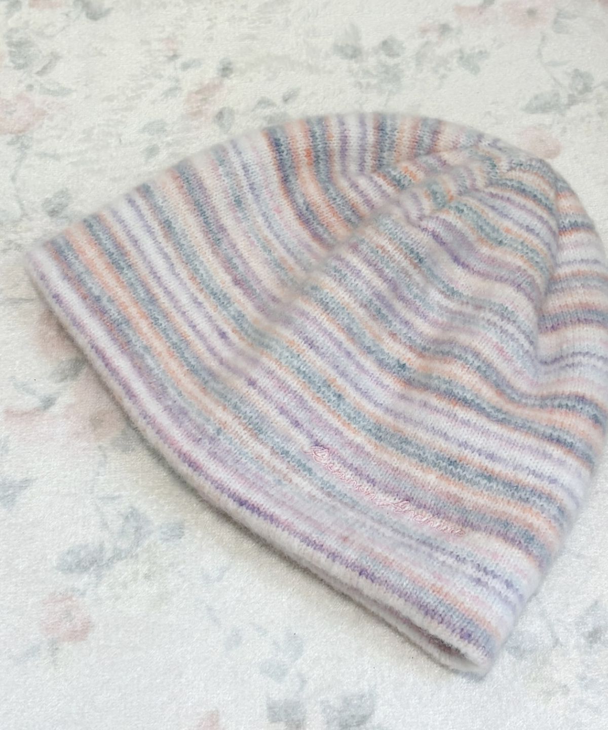 론론(RONRON) SOFT STRIPE KNIT BEANIE PURPLE
