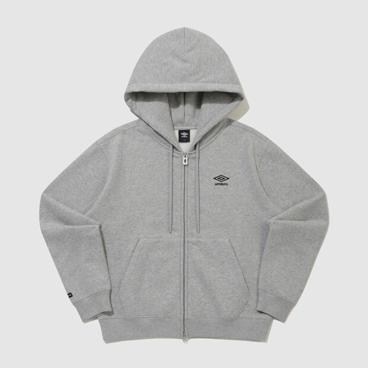 엄브로(UMBRO) 에센셜 기모 후드 집업 그레이 UR423CFTO1