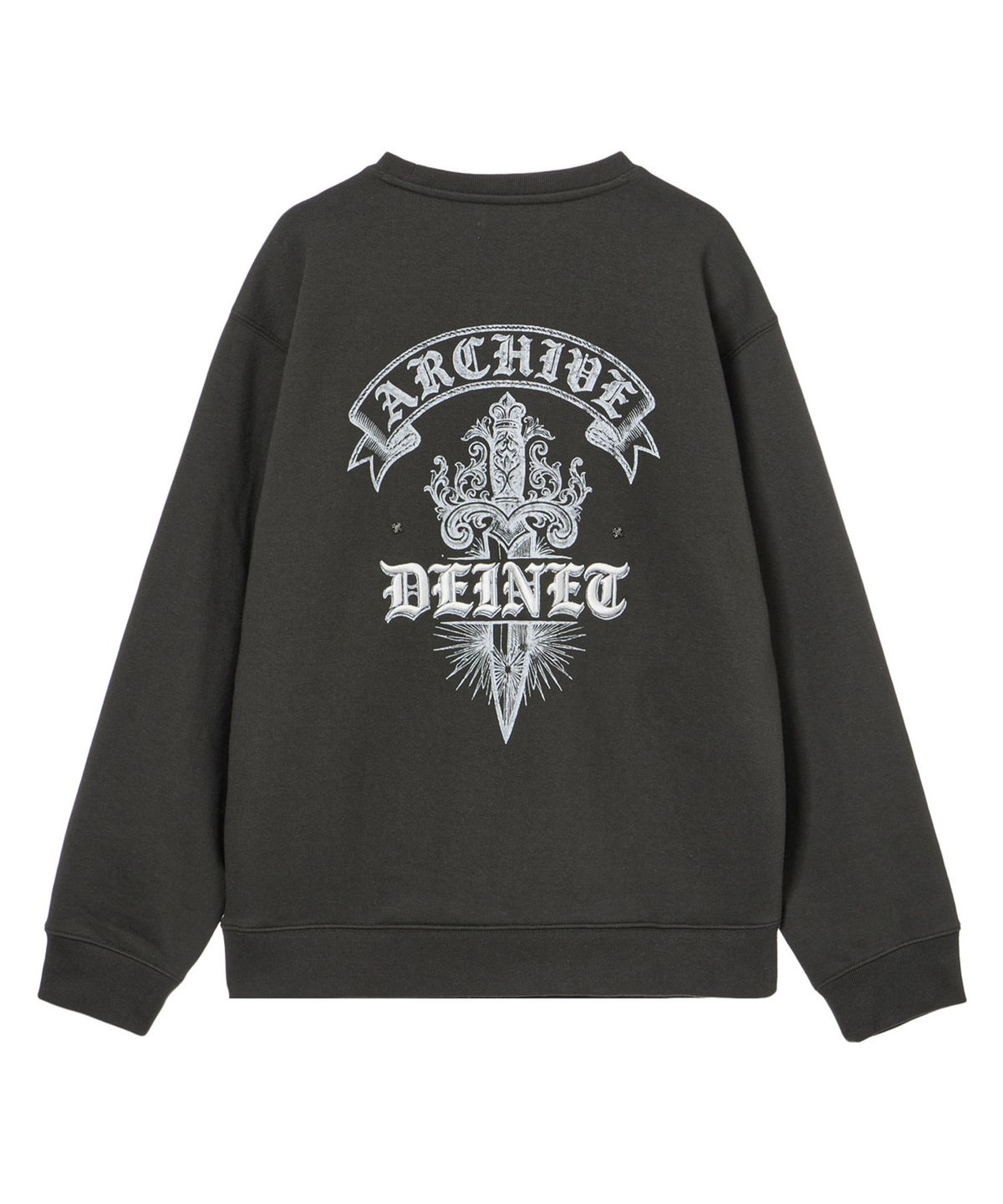 다이닛(DEINET) ARCHIVE CREST SWEATSHIRT IN CHARCOAL