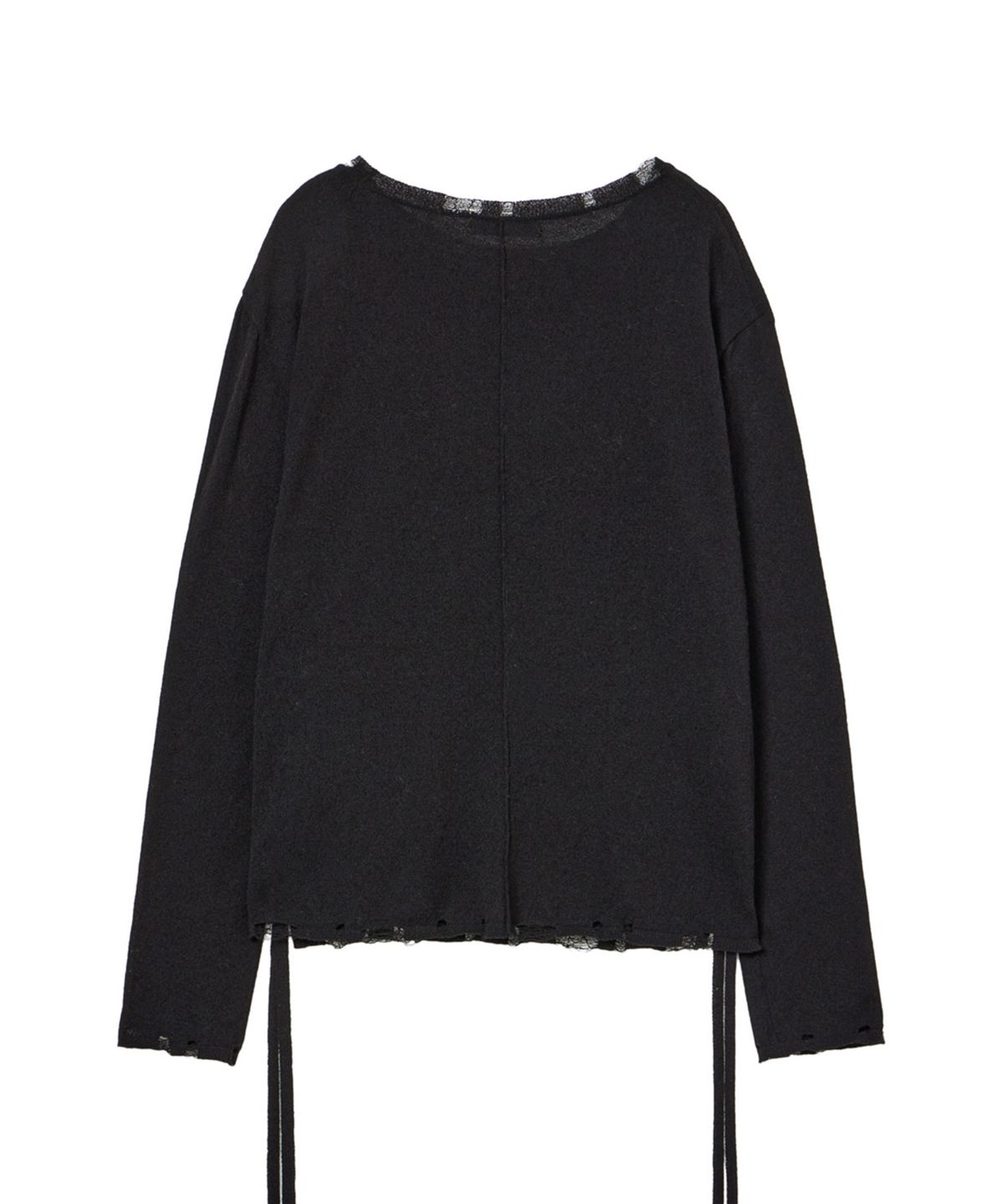 다이닛(DEINET) SIDE TIE KNIT IN BLACK