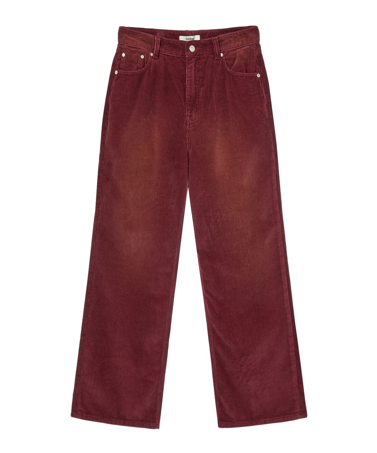 다이닛(DEINET) STRAIGHT BRUSH CORDUROY PANTS IN BURGUNDY