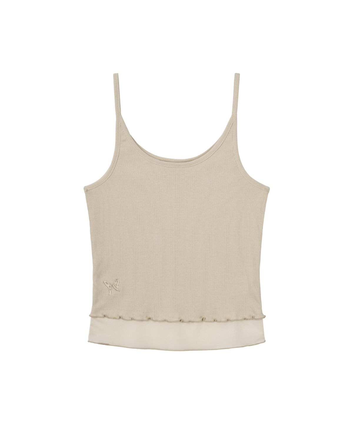 구월십일(GUWOLSIBIL) See through Crop Sleeveless  Beige