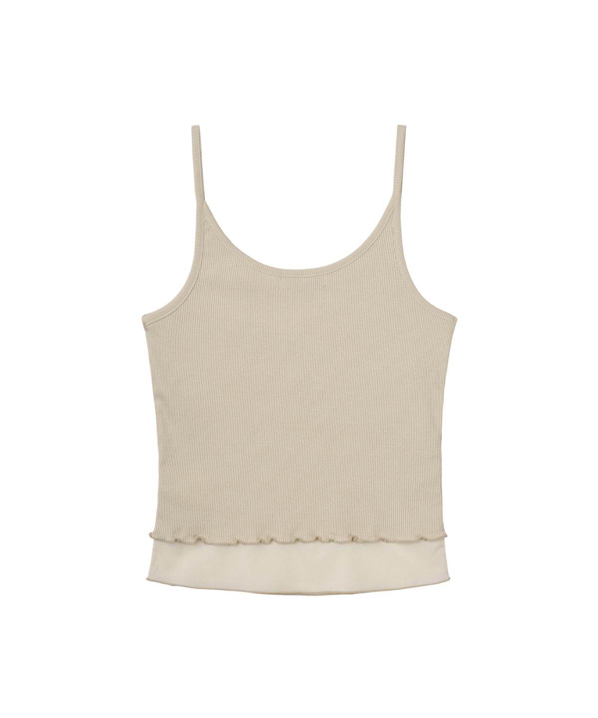 구월십일(GUWOLSIBIL) See through Crop Sleeveless  Beige