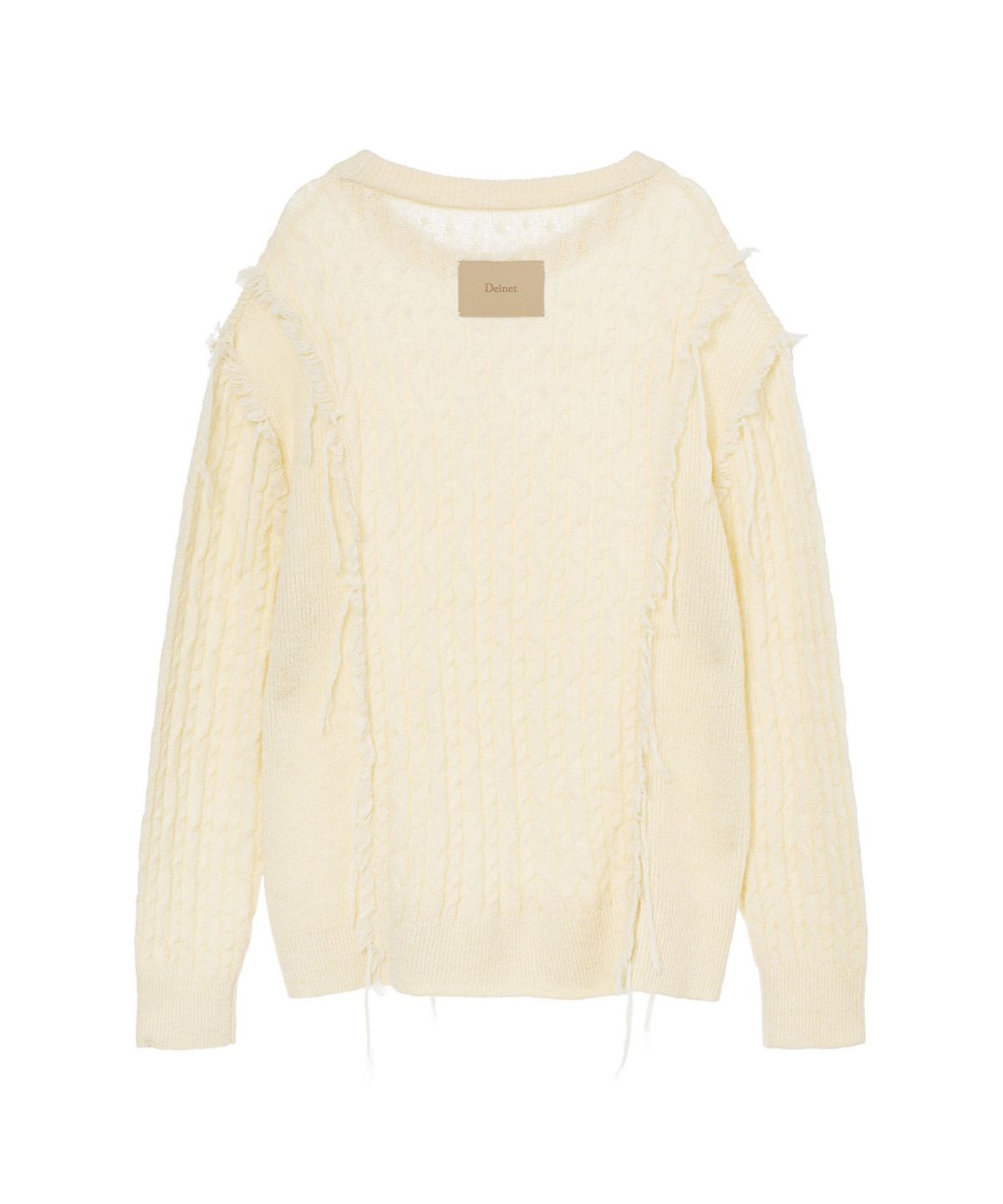 다이닛(DEINET) CABLED PULLOVER KNIT IN IVORY